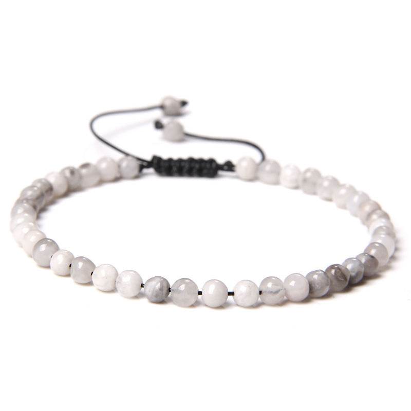 Adjustable Natural Raw Gemstone Beading Bracelet - Mubimart