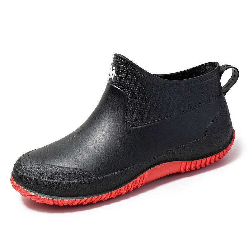 Men's Plus Fleece Warm Short Rain Boots - Mubimart