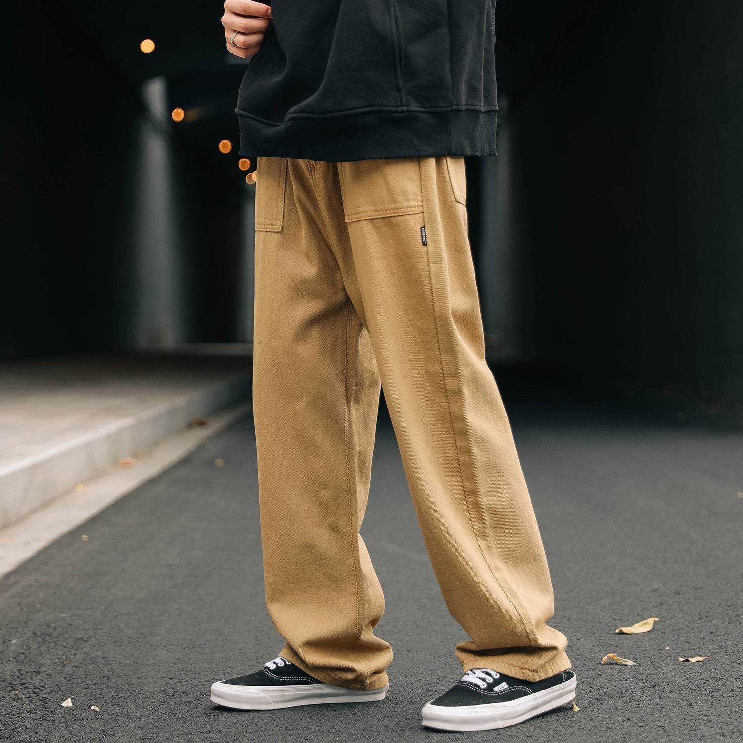 Men's Fashionable Japanese Khaki Pants - Mubimart