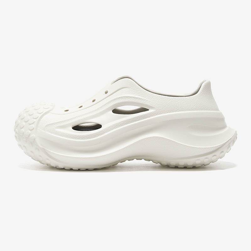 Fashion Thick-soled Clogs Shoes Indoor Floor Slippers Women Men Summer Outdoor Non-Slip Baotou Toe Beach Shoes - Mubimart