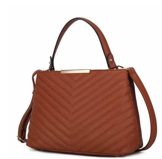 MKF Collection Dakota Satchel Handbag Vegan Leather Women By Mia K - Mubimart