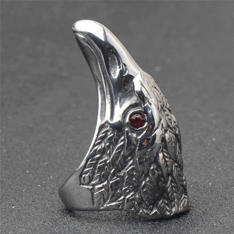 Metal Punk Eagle Animal Ring Heren