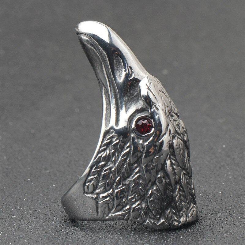 Metal Punk Eagle Animal Ring Men - Mubimart