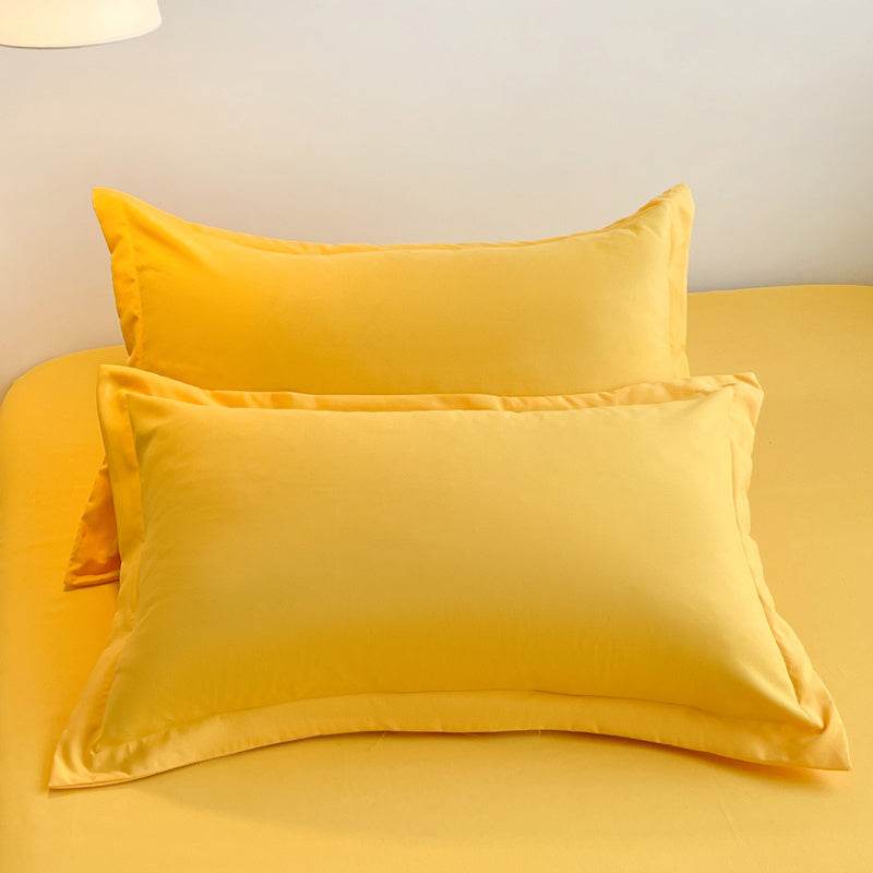 Fashion Simple Washed Cotton Pillowcases Pair Set - Mubimart