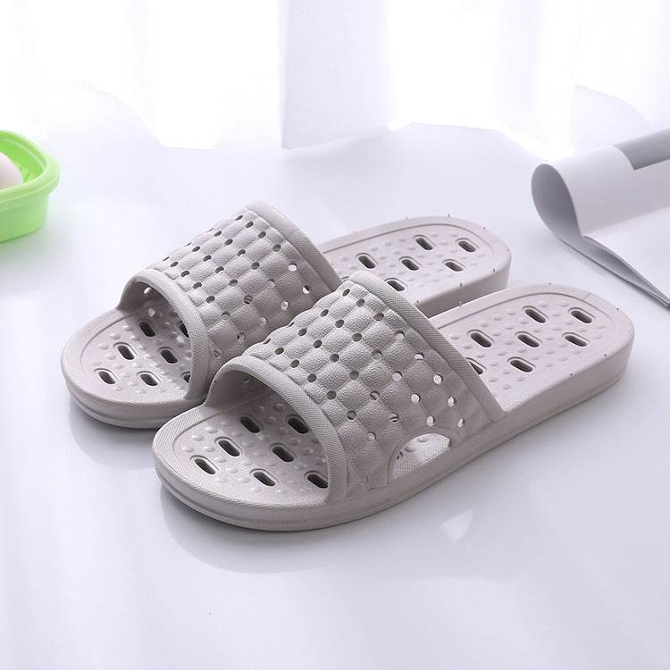 Summer House Shoes Non-slip Hollow Sole Design Floor Bathroom Slipper For Women Men - Mubimart