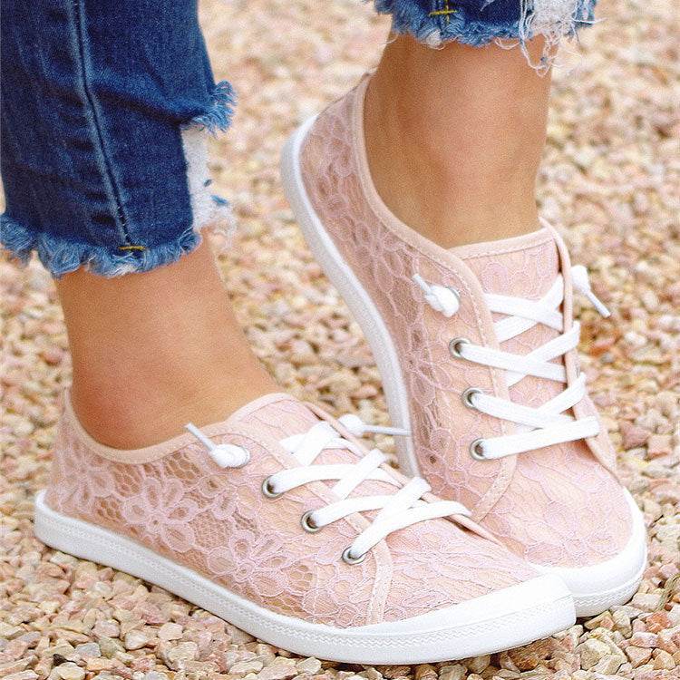 Lace Flats Shoes Summer Fashion Casual Shoes Women - Mubimart