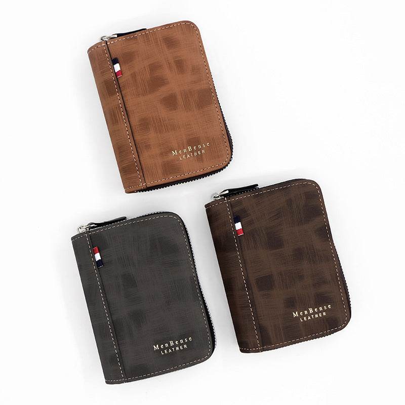 Business Retro Men's Short Wallet Clutch - Mubimart