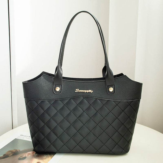 Rhombus Handbag Women Shopping Shoulder Crossbody Bags - Mubimart