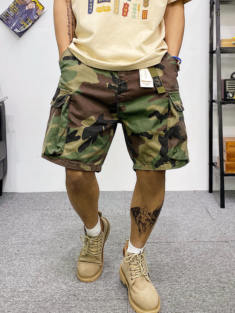 Men's Multi-pocket Camouflage Cargo Shorts