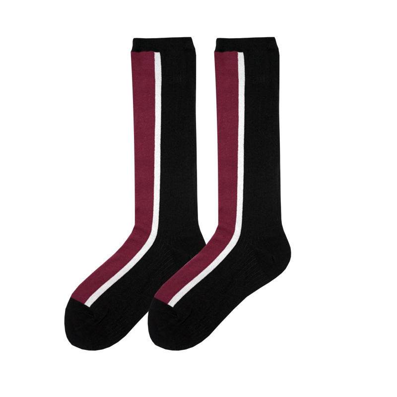Women's High Tube Calf And Knee Pile Stockings Cotton Socks - Mubimart