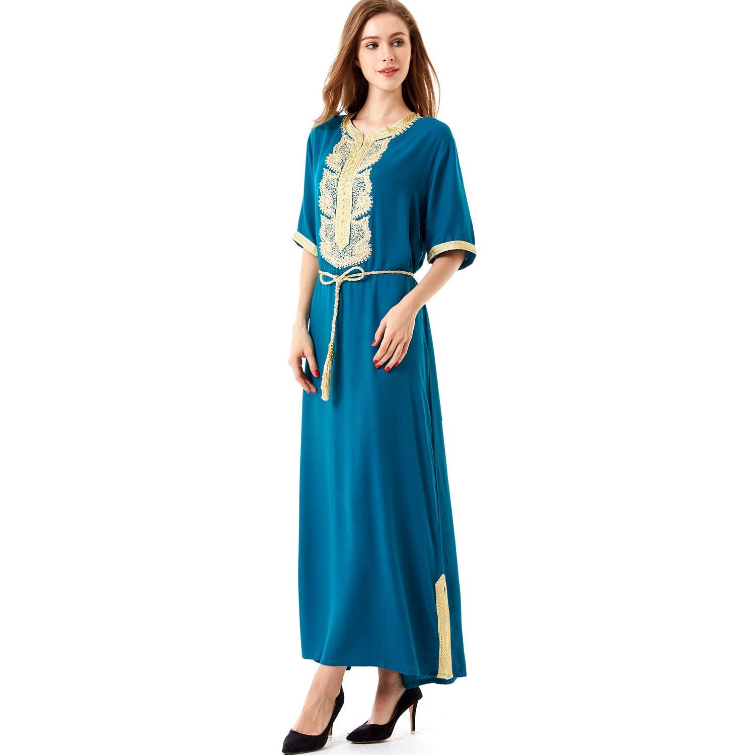 Muslim Women Middle East Arab Robe Long Skirt Dress - Mubimart