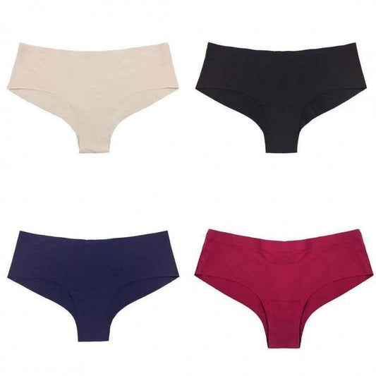 Half Buttock Underwear Female Three Pack Ice Silk Without Trace A Piece Of - Mubimart