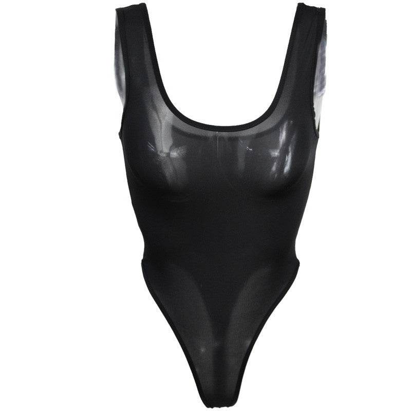 Ladies Bodysuit High Cut Bodysuit Bikini Swimsuit - Mubimart