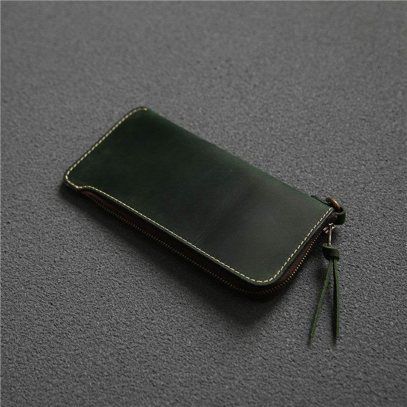 Wallet Top Layer Leather Belt Zipper Wallet - Mubimart