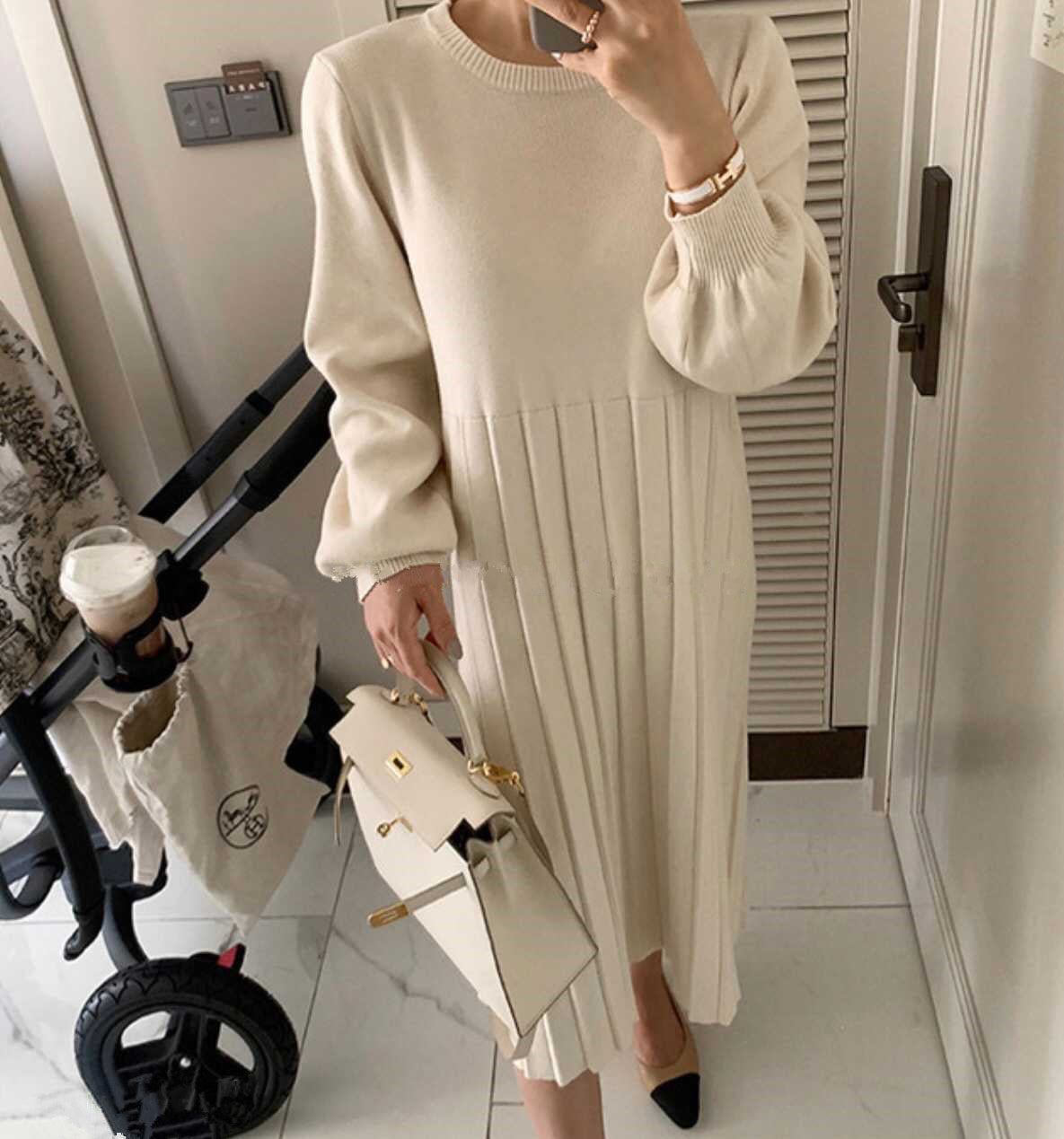 Temperament Korean Style Maternity Sweater Mid-length