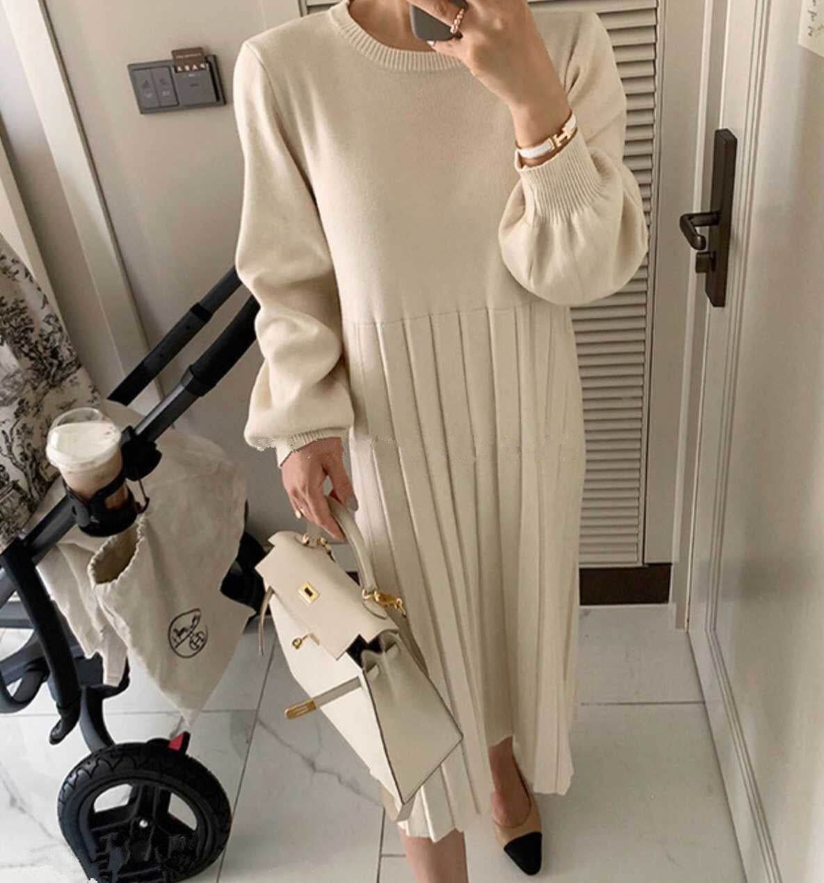 Temperament Korean Style Maternity Sweater Mid-length - Mubimart