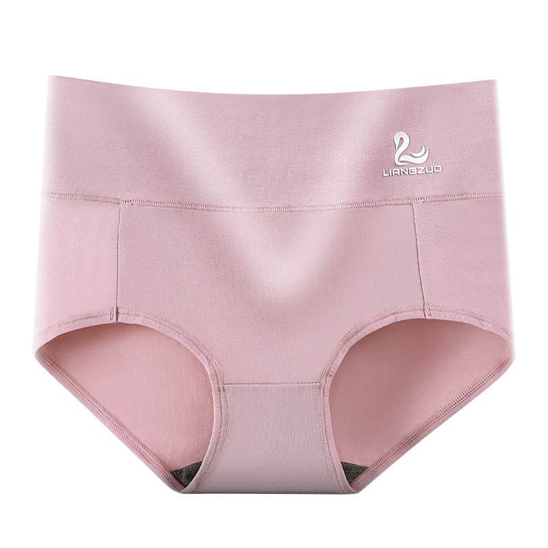 Popular High Waist Pure Cotton Women''s Underwear Swan Belly Warm Palace Large Mm Graphene Antibacterial Crotch Briefs - Mubimart
