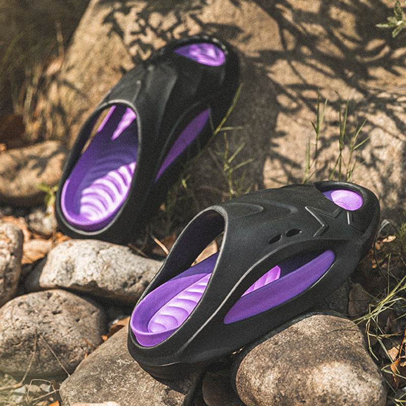 Summer Outdoor Sports Slipper Men Fashion Beach Shoes Indoor Non-slip Floor Bathroom Slippers Women House Shoes - Mubimart