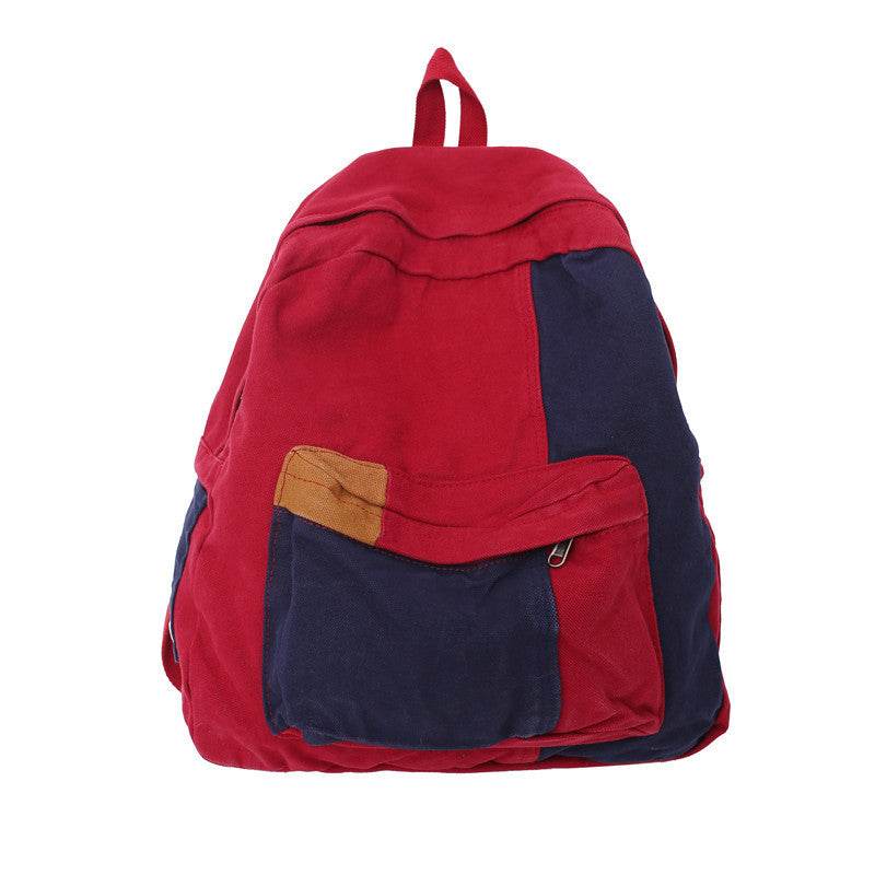 Canvas Backpack Schoolbag For Women - Mubimart