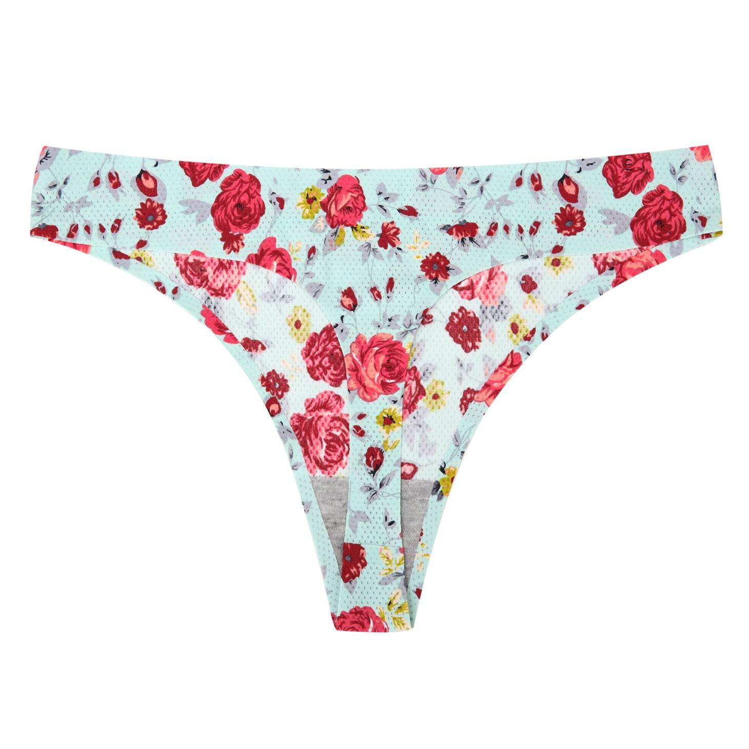 Breathable Printed Seamless Floral Briefs For Women - Mubimart