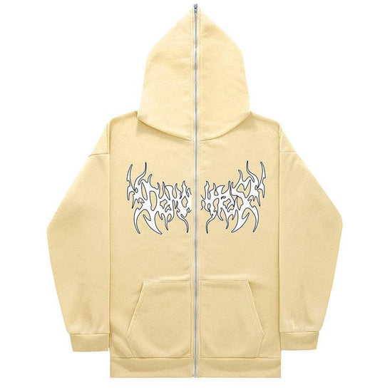 Personalized All-matching Loose Casual Zipper Hoodie - Mubimart