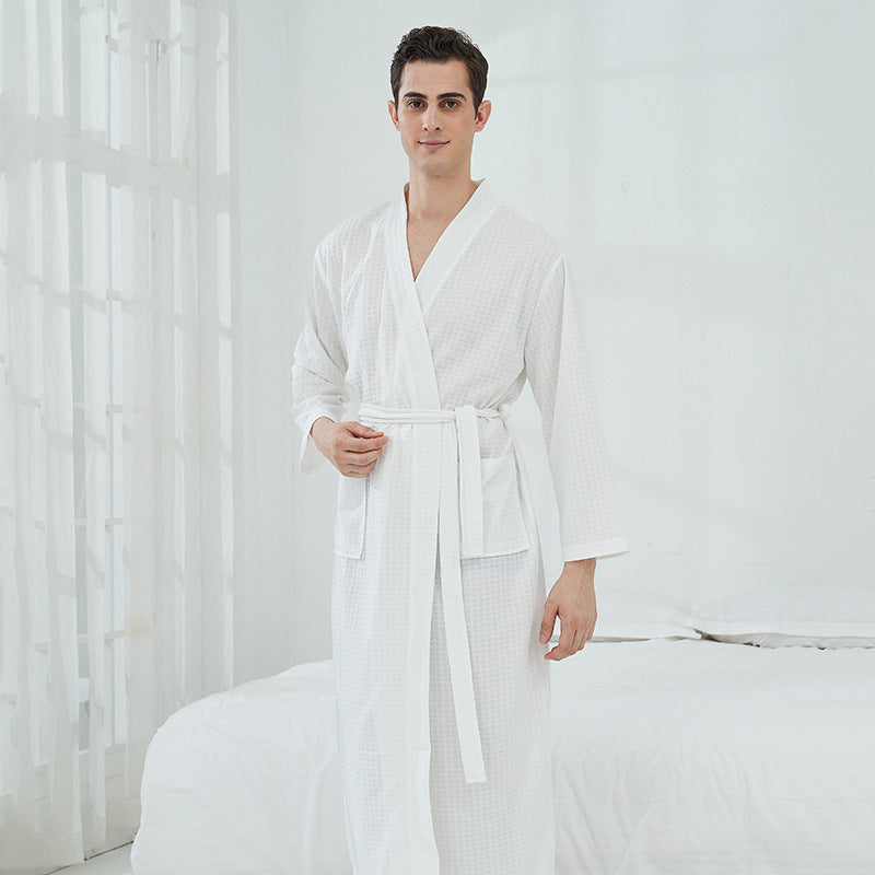 Couple Robes Sleepwear Women Men Loungewear Bathrobe - Mubimart -  