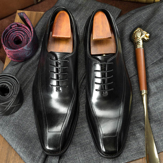 Casual Oxford Leather Shoes Korean Leather Men's Shoes - Mubimart