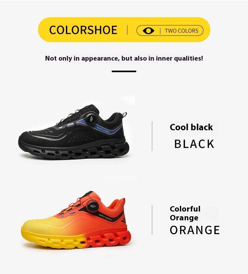 Anti-smashing Anti-penetration Steel Toe Breathable And Wearable Safety Shoes - Mubimart