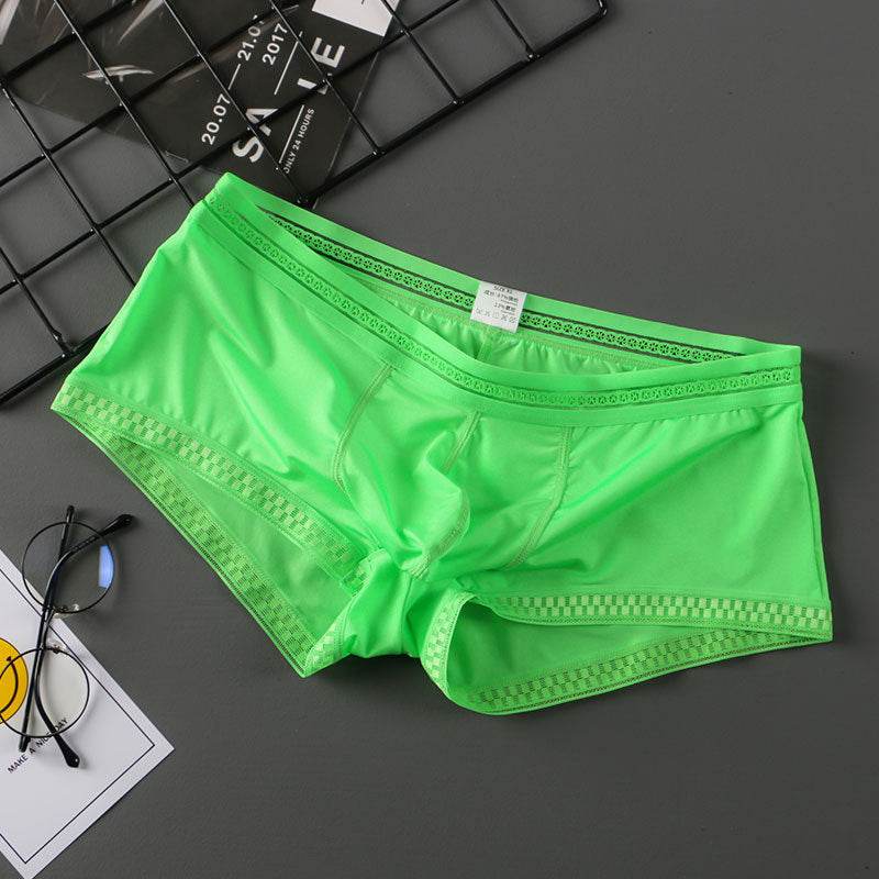 Summer New Translucent Ice Silk Underwear Men Sexy - Mubimart