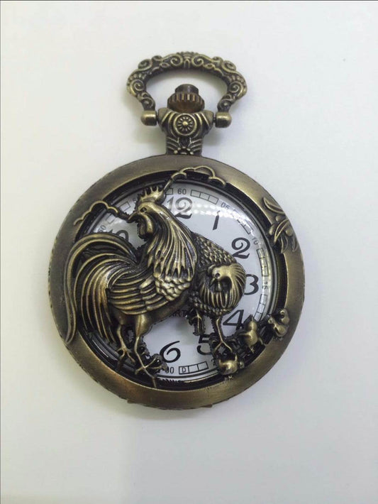 Retro Antique Chinese Pendant Necklace Mens Round Bronze - Mubimart