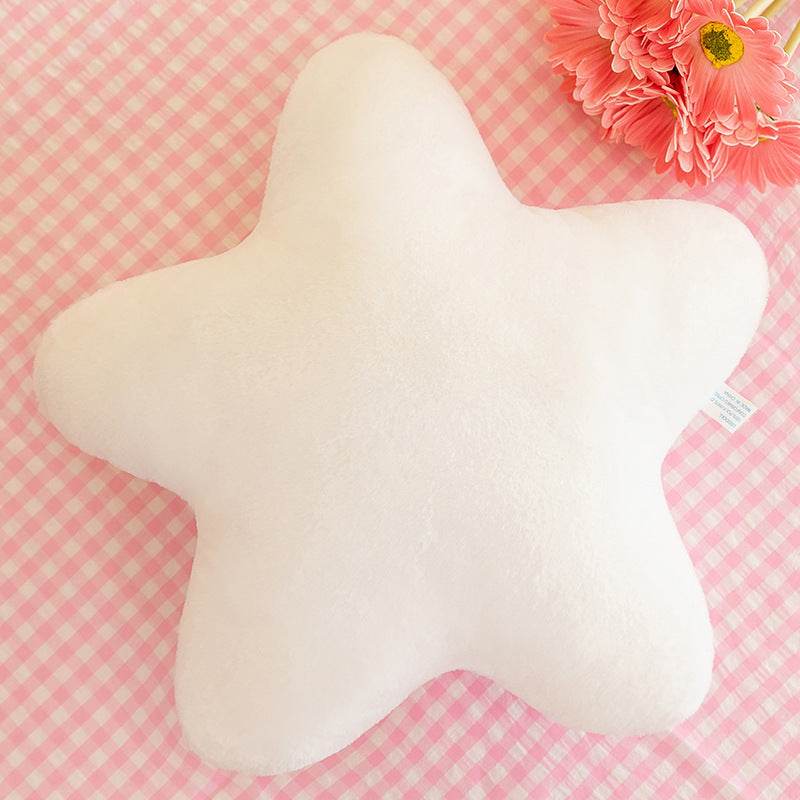 Star Pillow, Decorative Throw Pillows For Bed Couch, 15in Star Shaped Pillow Plush Floor Cushions Room Decor Pillow With Soft Faux Rabbit Fur For Sofa Bedroom Living Room - Mubimart