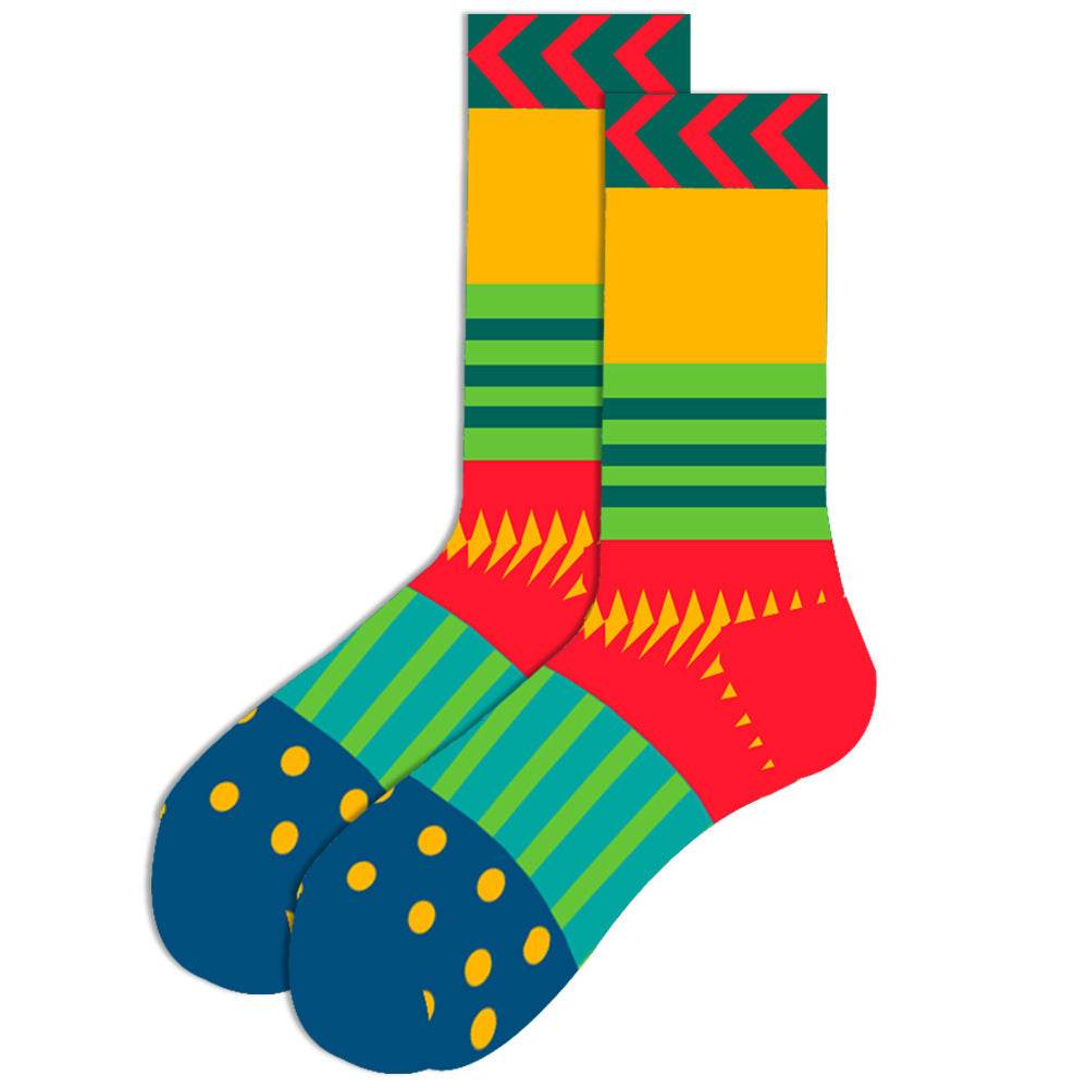 Men's Socks Santa Claus Moose Men's Mid-tube Socks Tide Cotton Socks - Mubimart
