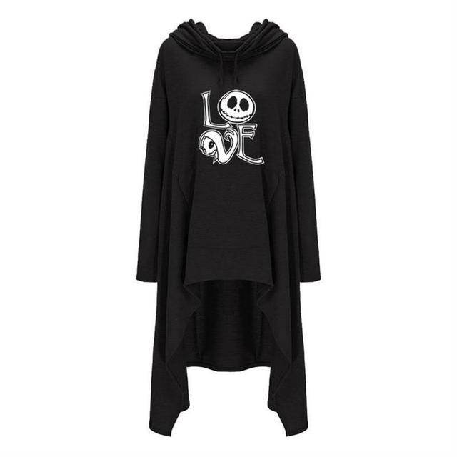 Long Sweatshirts Woman Irregular Letters Cloak Halloween - Mubimart