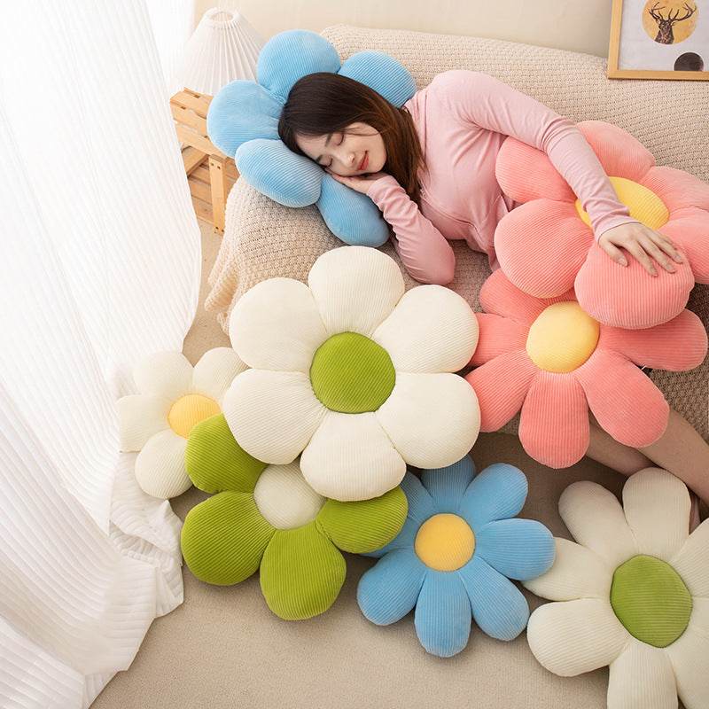 Sioloc Flower Pillow, 19.6inch, Flower Shaped Throw Pillow Butt Cushion Flower Floor Pillow,Seating Cushion,Cute Room Decor & Plush Pillow For Bedroom Sofa Chair - Mubimart