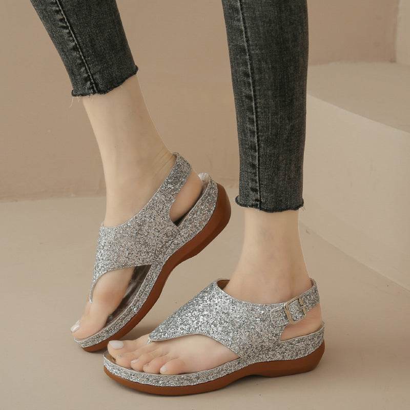 Wedge Casual Sandals Plus Size Wedge Flip-toe Women's Sandals - Mubimart