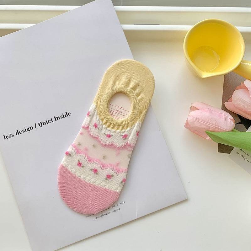 Silicone Non-slip Invisible Socks Low Top Socks - Mubimart