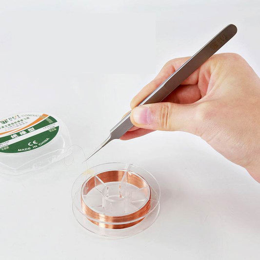 Flying Line Tweezers Stainless Steel 0.1mm Fine Tip Tweezers Lengthened And Hardened For Microscopy - Mubimart