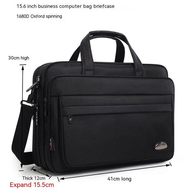 Men's Waterproof Oxford Large Capacity Briefcase - Mubimart