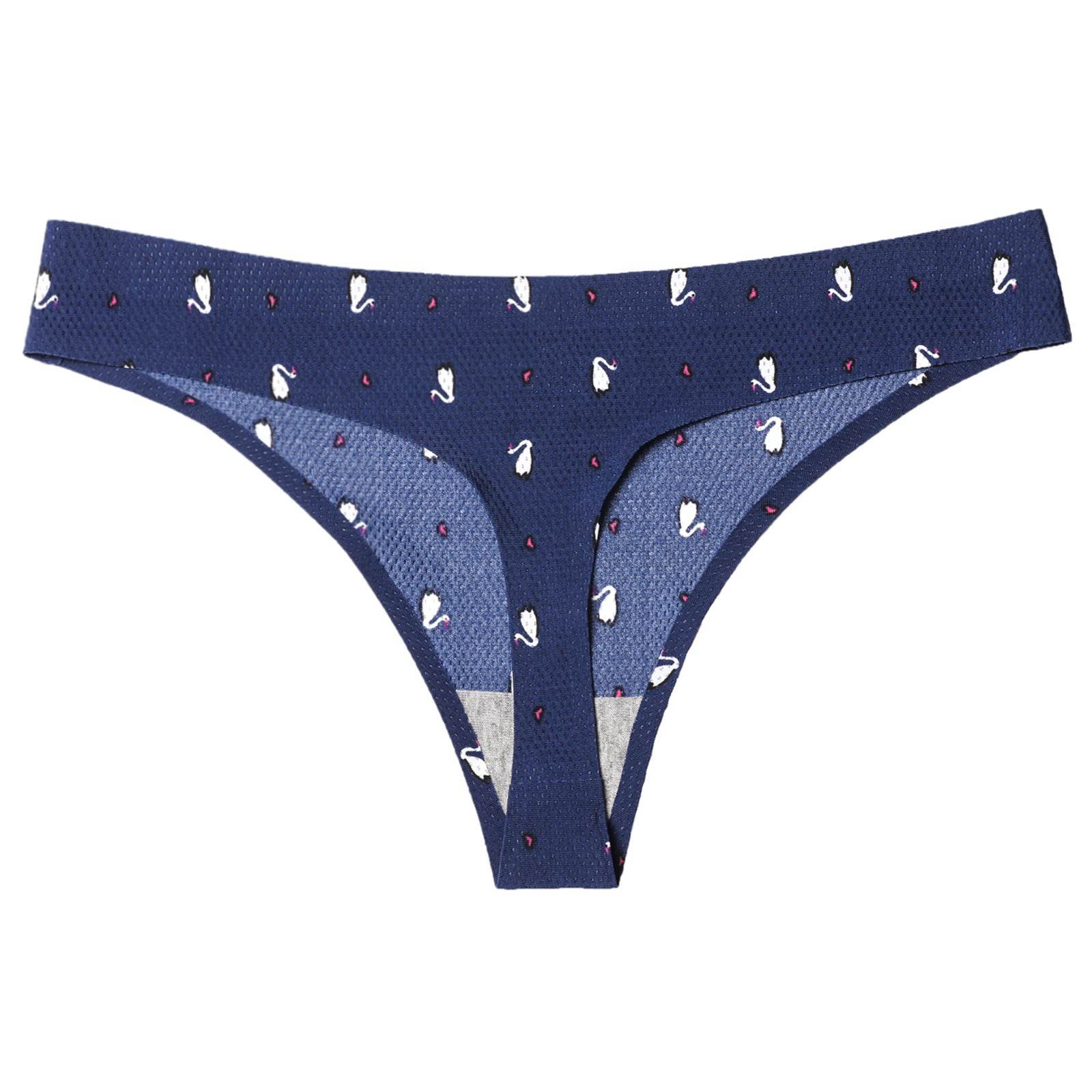 Breathable Printed Seamless Floral Briefs For Women - Mubimart
