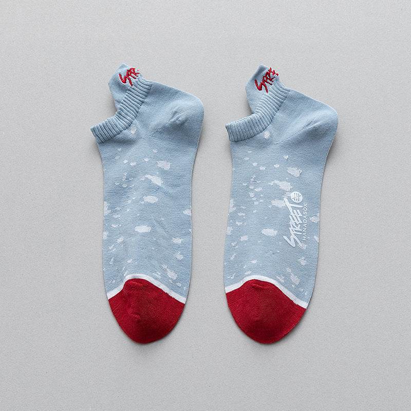 Socks Men's Summer Cotton Deodorant Sweat-absorbent Socks Shallow Mouth Low Cut - Mubimart