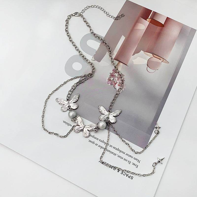 Cross Necklace Women Sweater Chain Sweet - Mubimart