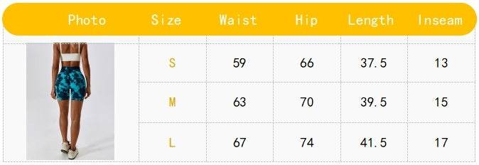 High Waist Tummy Control Yoga Shorts For Women, Tie-Dye Ruched Booty Lifting Workout Fitness Shorts, Hip Lifting Sports Activewear, Gym Exercise Running Shorts - Mubimart