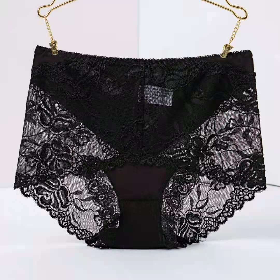 Mid-high-waist Lace Panties For Ladies Sexy - Mubimart