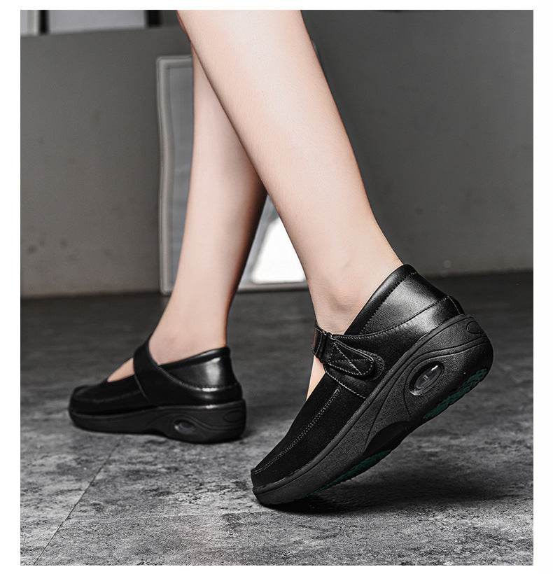 White Nurse Nursing Work Shoes Newest Resistant Comfort Mary Jane Slip - Mubimart