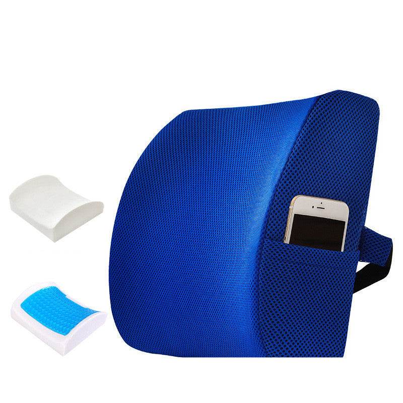 Office Lumbar Support Gel Memory Foam Lumbar Pillow - Mubimart