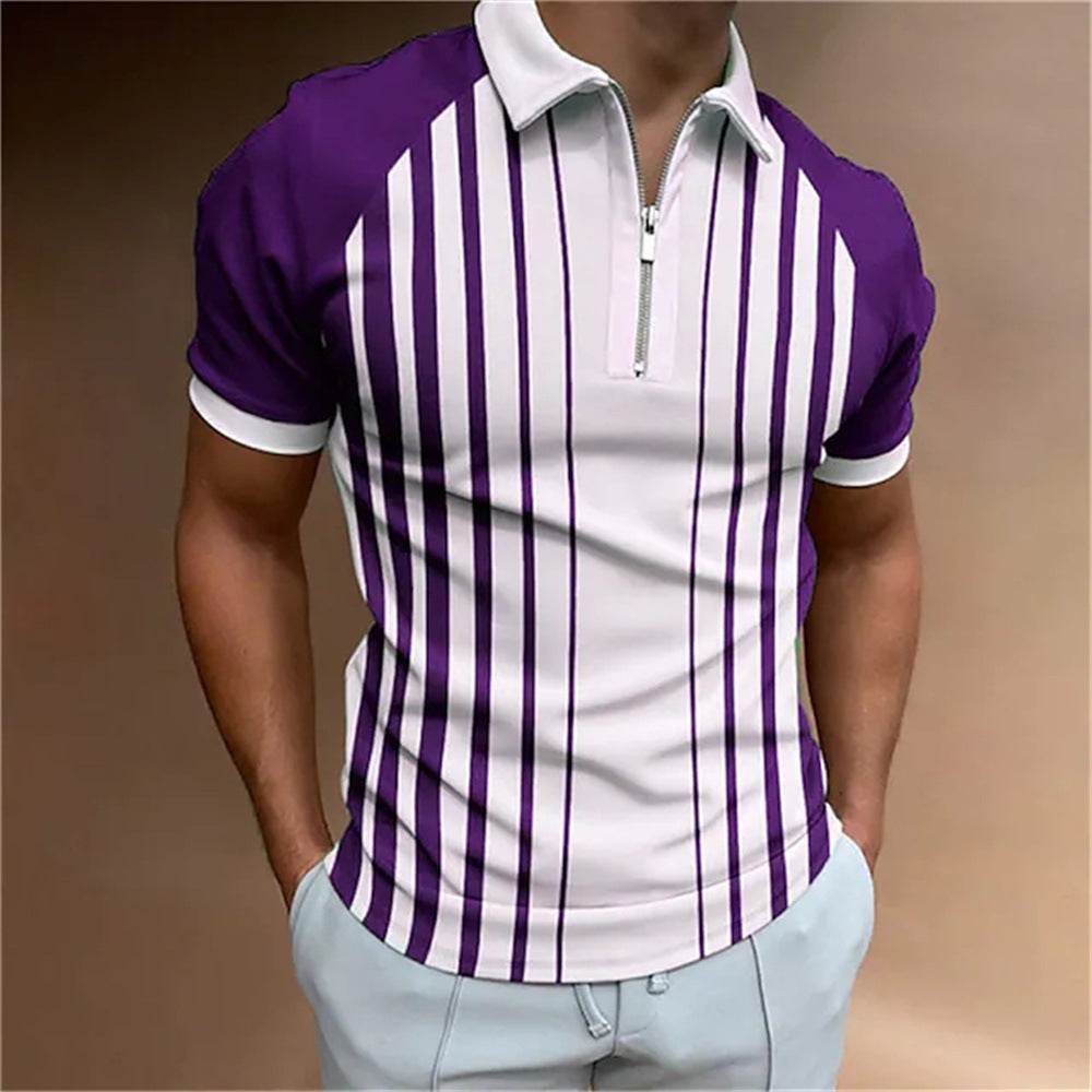 Men's 3D Printed Polo Shirt - Mubimart