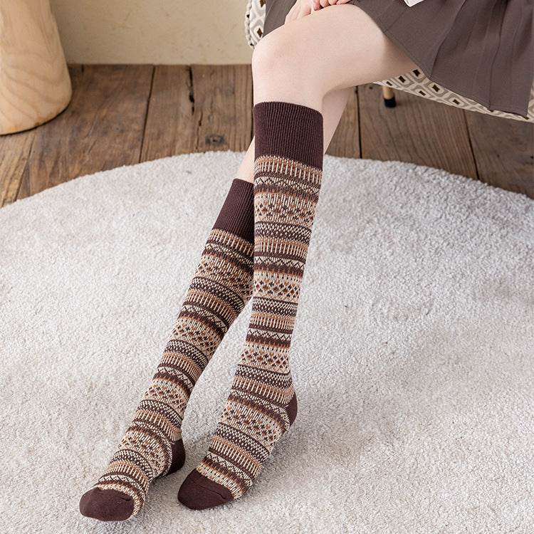 Calf Socks Children Slimming Stripes Knee Length Socks - Mubimart