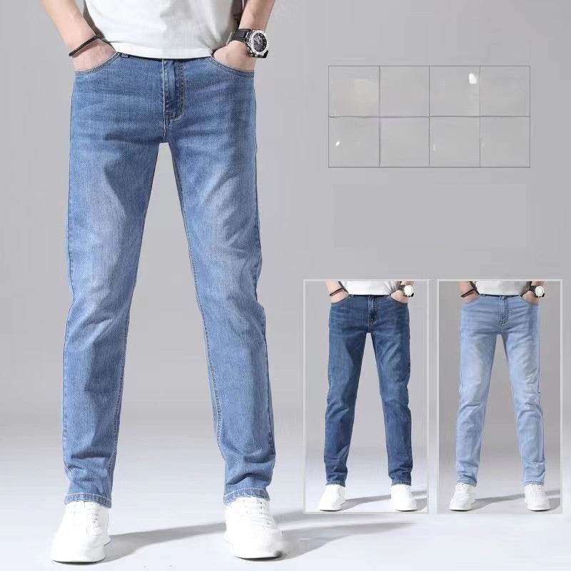 Men's Jeans Straight Fashion Slim Fit - Mubimart