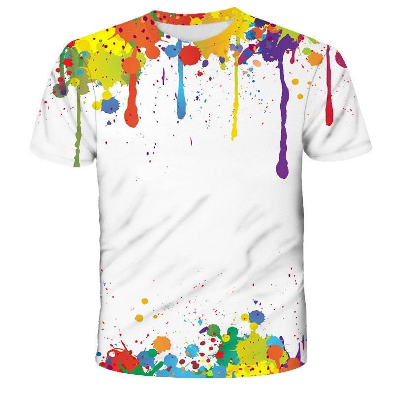 Mens Fashion Casual Mesh Collarless Short Sleeve T-shirt - Mubimart