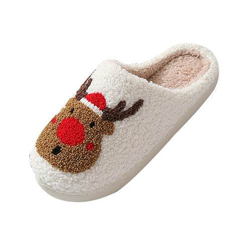 Family Cartoon Plush Slippers For Women - Mubimart